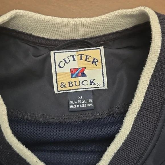 CUTTER & BUCK Vintage Navy Pullover Golf Sz XL - Picture 3 of 7